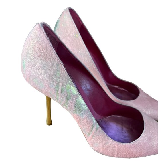 Escada Pink and Gold Barbie Heels - Picture 3 of 15